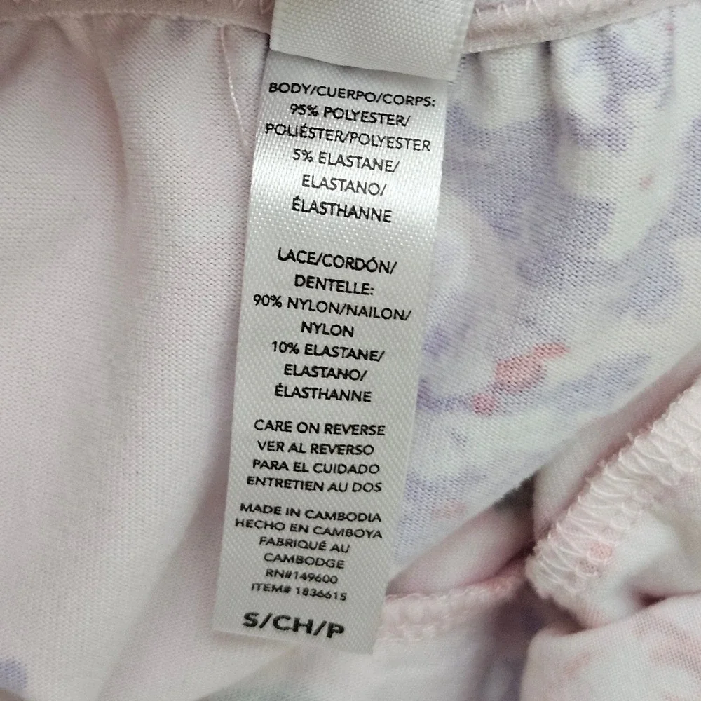Flora Nikrooz Nightgown Womens Small Pink Floral Lace Trim Romantic Sleepwear‎